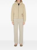 Burberry Cotton zip-up hoodie with check label