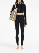 Burberry Stretch jersey leggings with Check finishes