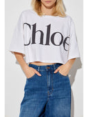 Укороченный топ с логотипом Chloé