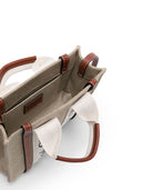 Borsa a mano piccola in lino Chloé Woody