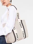 Borsa tote media in tela Woody di Chloé