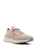Brunello Cucinelli Runners in wool and semi-gloss calfskin