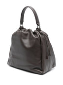 Brunello Cucinelli Mellow small bucket bag in soft leather with monili