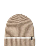 Brunello Cucinelli English rib cashmere knit skullcap with monili