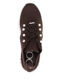 Jimmy Choo Veles Cashmere Melange Knit Trainers with Pearl Buttons