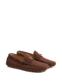 Valentino Garavani Fastaway Driver Moccasin In Deer Suede