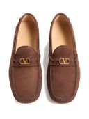 Valentino Garavani Fastaway Driver Moccasin In Deer Suede