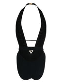 Dolce & Gabbana logo-plaque Plunge Swimsuit