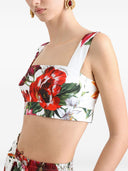 Dolce & Gabbana Flower-print poplin top