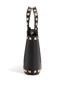 Valentino Garavani Mini Rockstud Shopping Bag in Garnet Calfskin