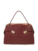 Ferragamo Hug soft two-tone shoulder bag (M)