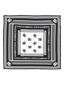 Dolce & Gabbana logo-pattern silk scarf