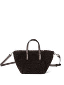 Brunello Cucinelli BC Duo mini bag in curly shearling with monili