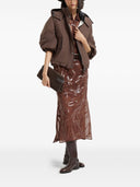 Brunello Cucinelli Crispy silk shirt with dazzling floral embroidery