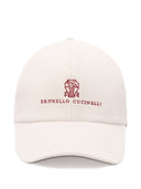 Brunello Cucinelli Baseball hat in comfortable cotton and cashmere corduroy with embroidered logo