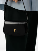 Ami Paris Glazed Leather Small Crossbody Paris Paris Bag