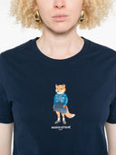 Camiseta con estampado de zorro vestido de Maison Kitsuné
