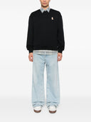 Maison Kitsuné Fox-embroidered cotton sweatshirt
