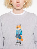 Sudadera con estampado de zorro vestido de Maison Kitsuné