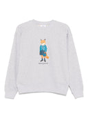 Sudadera con estampado de zorro vestido de Maison Kitsuné