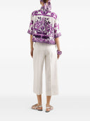 Dolce & Gabbana Silk shirt with maiolica print