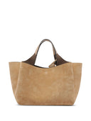 Tod's Logo-charm suede tote bag
