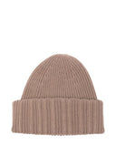 Fabiana Filippi Ribbed metallic-thread beanie hat