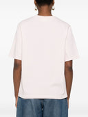 Camiseta de algodón con bordado de zorro de Maison Kitsuné