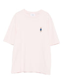Camiseta de algodón con bordado de zorro de Maison Kitsuné