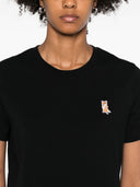 Camiseta de algodón Maison Kitsuné con bordado de zorro