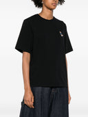 Camiseta de algodón Maison Kitsuné con bordado de zorro