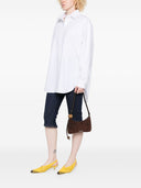 JACQUEMUS Le Bisou Perle crocodile-effect suede shoulder bag