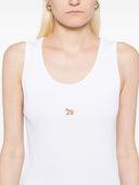 Camiseta sin mangas con bordado de zorro de Maison Kitsuné