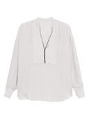 Brunello Cucinelli Monili-chain silk blouse