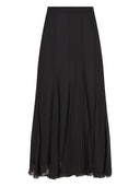 Falda maxi acampanada con volantes Chloé