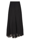 Falda maxi acampanada con volantes Chloé