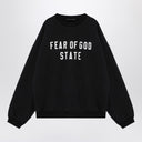 Fear of God Essentials Black sweatshirt with embroidered logo