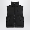 Chaleco acolchado negro con cremallera Moncler X Edward Enninful