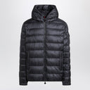 Moncler Short blue zip-up puffer