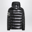 Moncler Black nylon laqué zip down jacket