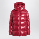 Moncler Ruby red down jacket in lacquered nylon