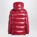Moncler Ruby red down jacket in lacquered nylon