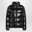 Moncler Black Abbadia down jacket in nylon laqué