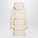 Moncler Litte long white quilted jacket