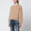 Chaqueta bomber de lana y cachemira beige Polo Ralph Lauren corte relajado