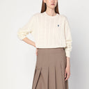 Suéter de punto trenzado color crema de lana y cachemira Polo Ralph Lauren