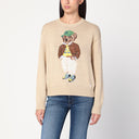 Jersey Polo Bear de algodón beige de Polo Ralph Lauren