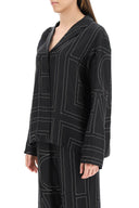 Toteme monogram silk pajama top