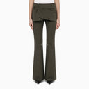 Courreges Courrèges Military green cotton mini skirt trousers