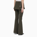 Courreges Courrèges Military green cotton mini skirt trousers